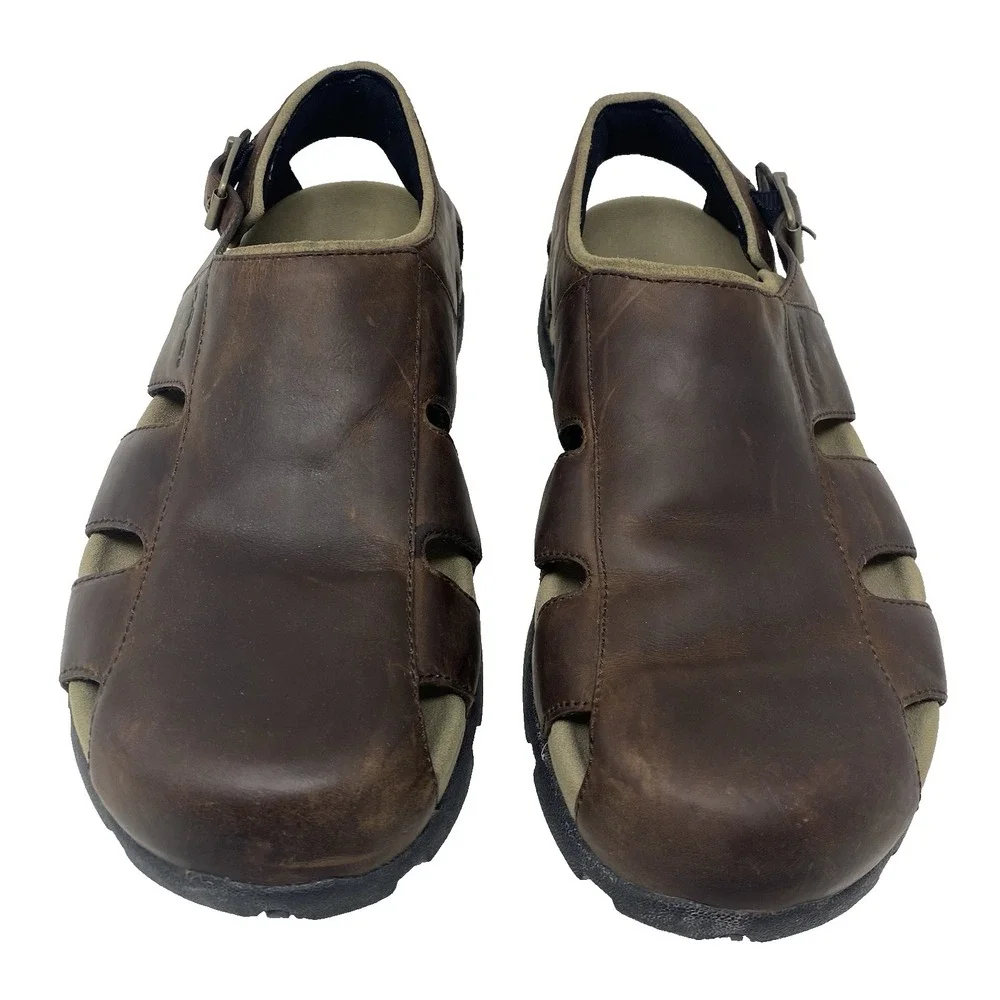 Teva Men 13 Waterproof Brown‎ Genuine Leather Close Toe Casual Outdoors Hiking